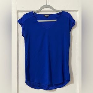 EXPRESS Royal Blue Silk feel blouse